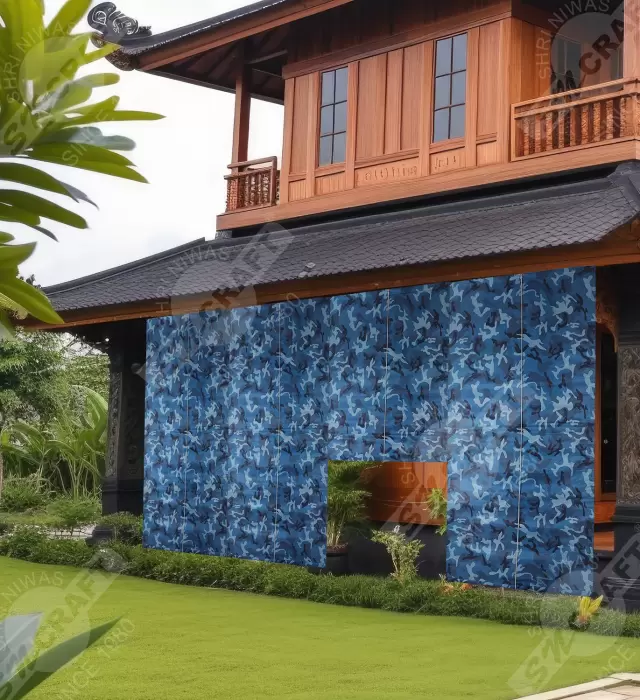Airforce Print Bamboo Chick Blind – Stylish & Durable Window Covering