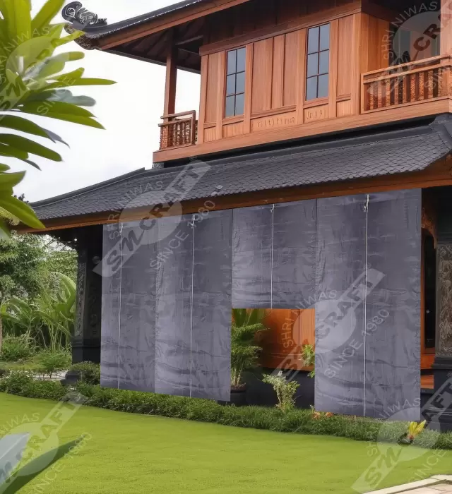 Grey Bamboo Chick Blind – Stylish & Durable Window Covering
