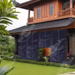 Navy blue Bamboo Chick Blind – Stylish & Durable Window Covering