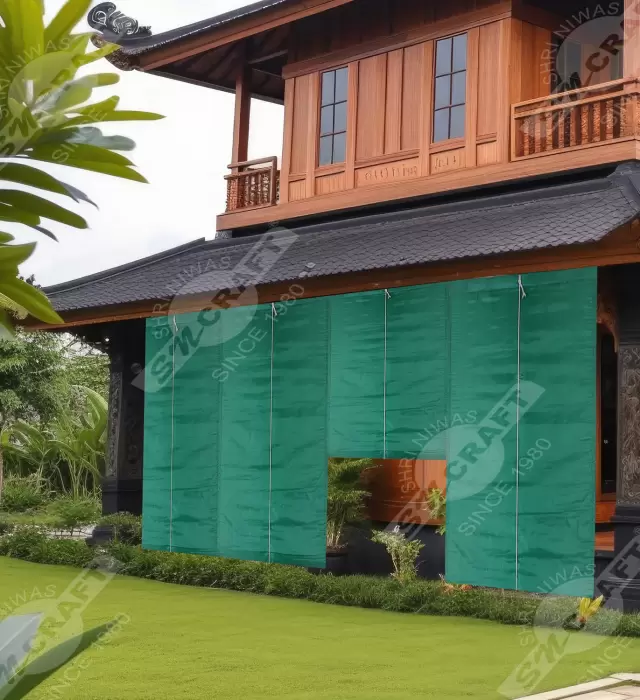 Parrot Green Bamboo Chick Blind – Stylish & Durable Window Covering
