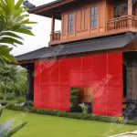 Red Bamboo Chick Blind – Stylish & Durable Window Covering