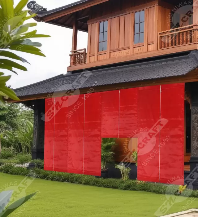 Red Bamboo Chick Blind – Stylish & Durable Window Covering