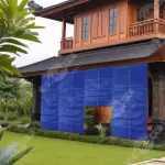 Royal Blue Bamboo Chick Blind – Stylish & Durable Window Covering